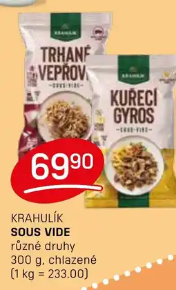 Flop Krahulík Sous vide nabídka