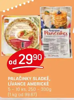 Flop Palačinky sladké, lívance americké nabídka