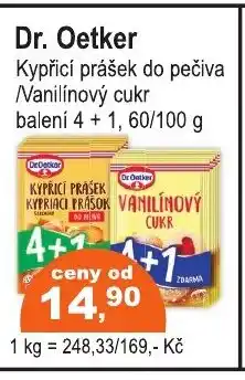 COOP DISKONT Dr. Oetker Kypřící prášek do pečiva Nanilínový cukr nabídka