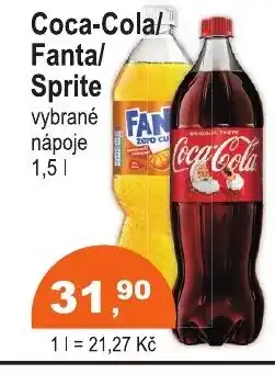 COOP DISKONT Coca-Cola/ Fanta/ Sprite nabídka