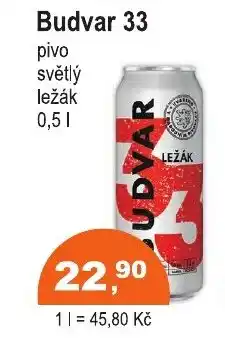 COOP DISKONT Budvar 33 nabídka