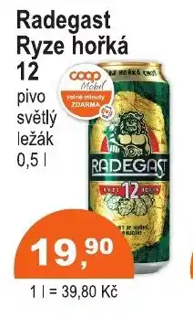 COOP DISKONT Radegast Ryze hořká 12 nabídka