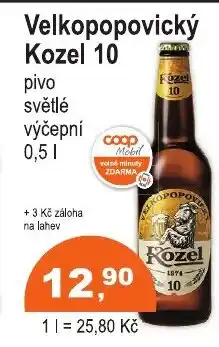 COOP DISKONT Velkopopovický Kozel 10 nabídka