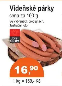 COOP DISKONT Vídeňské párky nabídka