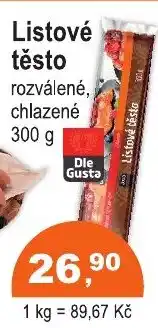 COOP DISKONT Listové těsto nabídka