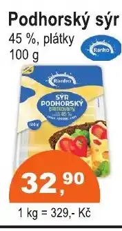 COOP DISKONT Ranko Podhorský sýr nabídka