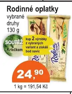 COOP DISKONT Rodinné oplatky nabídka