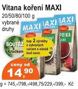 COOP DISKONT Vitana koření Maxi nabídka