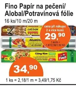COOP DISKONT Fino Papír na pečení/ Alobal/Potravinová fólie nabídka