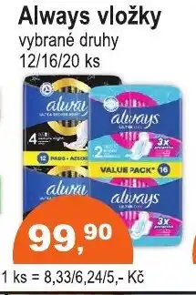 COOP DISKONT Always vložky nabídka