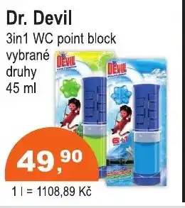 COOP DISKONT Dr. Devil 3in1 WC point block nabídka