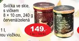 COOP DISKONT Svíčka ve skle, s víčkem nabídka