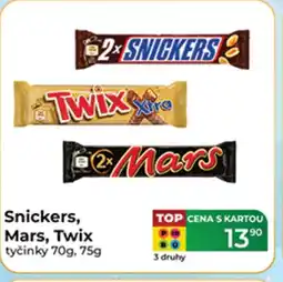 Tamda Foods Snickers, Mars, Twix tyčinky nabídka