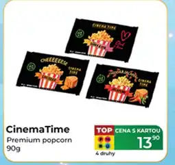 Tamda Foods CinemaTime Premium popcorn nabídka
