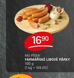 Flop FARMÁŘSKÉ LIBOVÉ PÁRKY 100g nabídka