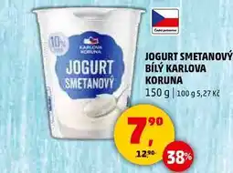 Penny Market JOGURT SMETANOVÝ BÍLÝ KARLOVA KORUNA, 150 g nabídka