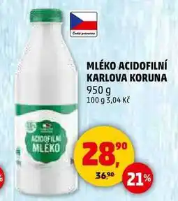 Penny Market MLÉKO ACIDOFILNÍ KARLOVA KORUNA, 950 g nabídka