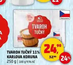 Penny Market TVAROH TUČNÝ 11% KARLOVA KORUNA, 250 g nabídka