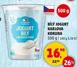 Penny Market BÍLÝ JOGURT KARLOVA KORUNA, 500 g nabídka