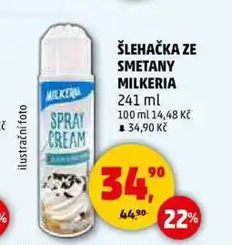 Penny Market ŠLEHAČKA ZE SMETANY MILKERIA, 241 ml nabídka
