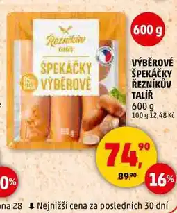 Penny Market VÝBĚROVÉ ŠPEKÁČKY ŘEZNÍKŮV TALÍŘ, 600 g nabídka