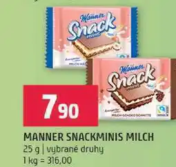 Terno Manner snackminis milch 25g nabídka