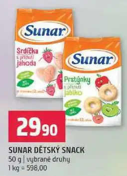 Terno Sunar dětský snack 50g nabídka