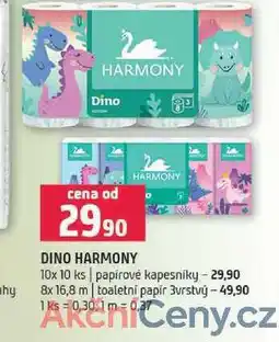 Terno Dino Harmony kapesníky 10x10ks, toaletní papír nabídka