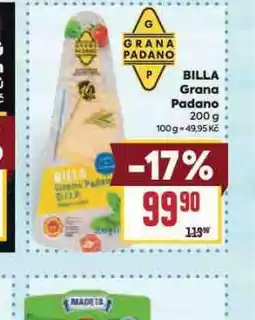 Billa Billa grana padano nabídka
