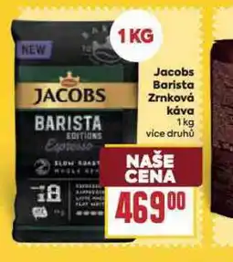 Billa Jacobs barista zrnková káva nabídka