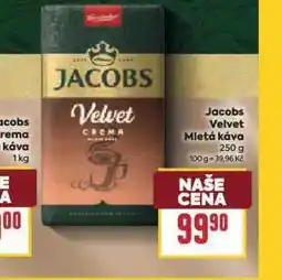 Billa Jacobs velvet mletá káva nabídka