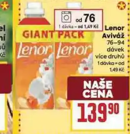 Billa Lenor aviváž nabídka