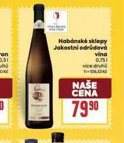 Billa Habánské sklepy nabídka