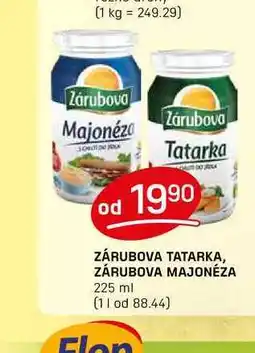 Flop ZÁRUBOVA TATARKA, ZÁRUBOVA MAJONÉZA 225 ml nabídka