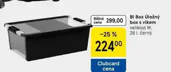 Tesco Bi Box Úložný box s víkem velikost M. 26 l, černý nabídka