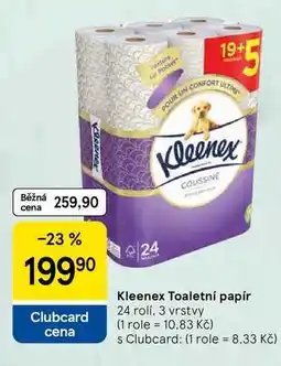 Tesco Kleenex Toaletní papír, 24 rolí. 3 vrstvy nabídka