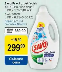 Tesco Savo Prací prostředek, 48-50 PD, více druhů nabídka