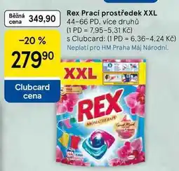 Tesco Rex Prací prostředek XXL, 44-66 PD, více druhů nabídka