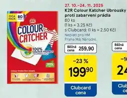 Tesco K2R Colour Katcher Ubrousky proti zabarvení prádla, 80 ks nabídka