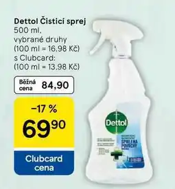 Tesco Dettol Čisticí sprej, 500 ml. vybrané druhy nabídka