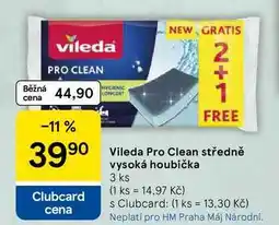 Tesco Vileda Pro Clean středně vysoká houbička, 3 ks nabídka