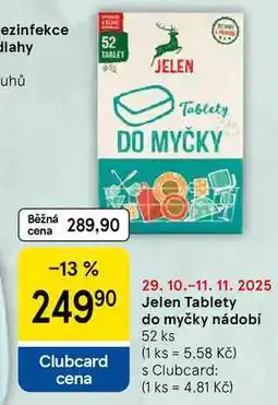 Tesco Jelen Tablety do myčky nádobí, 52 ks nabídka