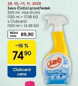 Tesco Savo Čisticí prostředek, 500 ml, více druhů nabídka