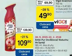 Tesco Ambi Pur Osvěžovač Vzduchu Ve Spreji, 185 ml, dva druhy nabídka