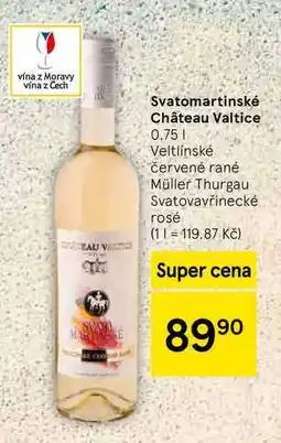 Tesco Svatomartinské Château Valtice, 0.75 l nabídka