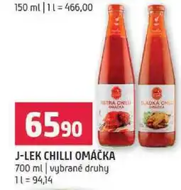 Terno J-lek chilli omáčka 700ml nabídka