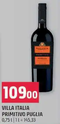 Terno VILLA ITALIA PRIMITIVO PUGLIA 0,751 nabídka