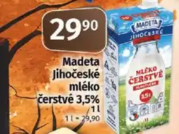 COOP TIP Madeta Jihočeské mléko čerstvé 3,5% nabídka
