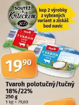 COOP TIP Tatra Tvaroh polotučný/tučný 18%/22% nabídka