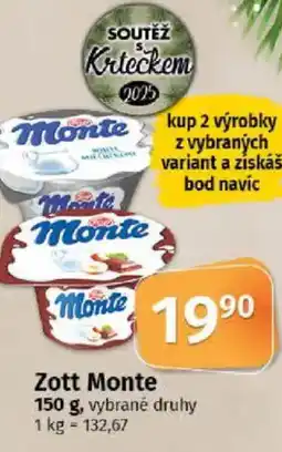 COOP TIP Zott Monte nabídka